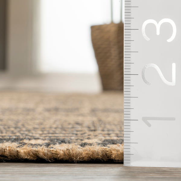 Nuloom Noel Tribal Striped Hand Woven Jute Area Rug Natural