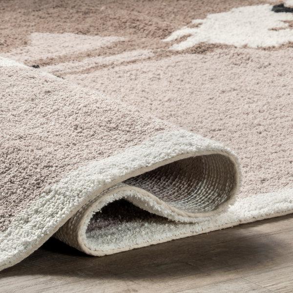 Nuloom Nola Fox Machine Washable Kids Area Rug Ivory