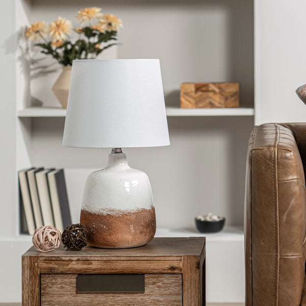 Nuloom 18-inch Ombre Ceramic Table Lamp White