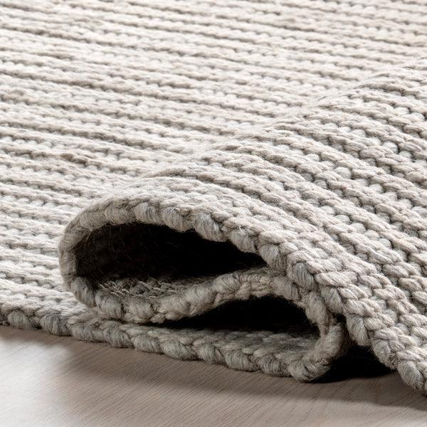 Nuloom Aaleigha Casual Striped Wool Area Rug Grey