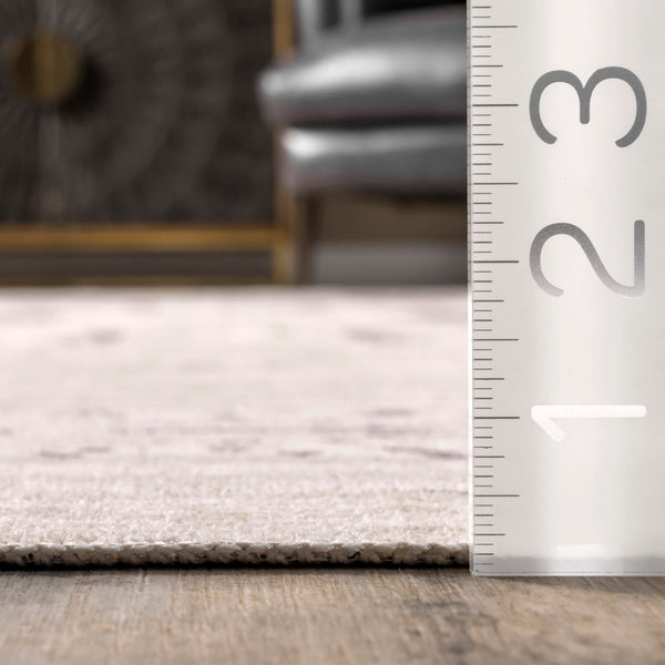 Nuloom Abstract Washable Area Rug Light Grey