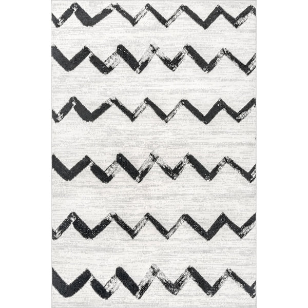 nuloom Addison Modern Chevrons Area Rug Grey