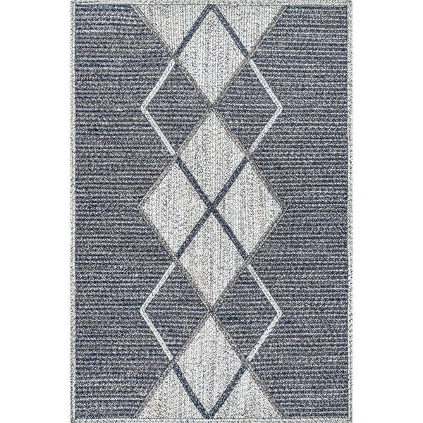nuloom Adria Diamond Blended Jute Area Rug Gray