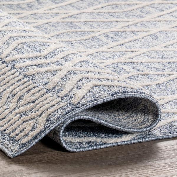 Nuloom Ailsa Moroccan Linked Trellis Area Rug Blue