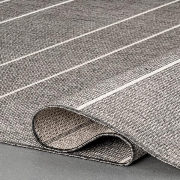Nuloom Alaina Indoor/Outdoor Striped Area Rug Grey