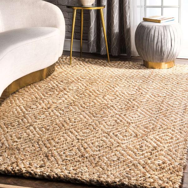 Nuloom Alanna Diamond Jute Natural