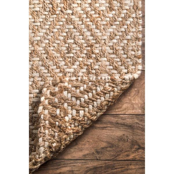 Nuloom Alanna Diamond Jute Natural