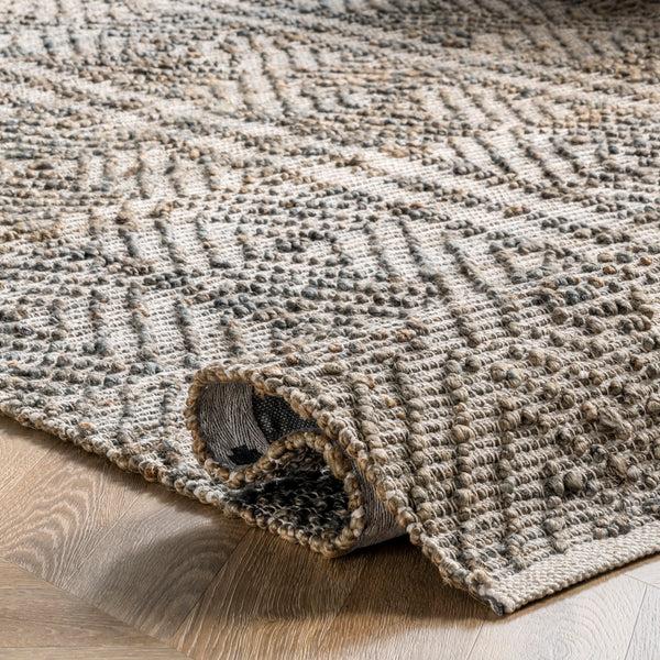 Nuloom Alden Textured Diamonds Area Rug Dark Grey