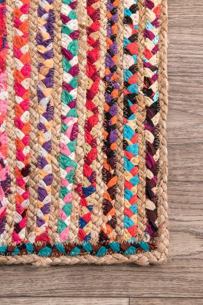 Nuloom Aleen Braided Cotton/Jute Area Rug Multi