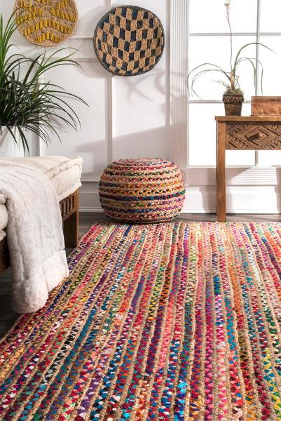 Nuloom Aleen Braided Cotton/Jute Area Rug Multi