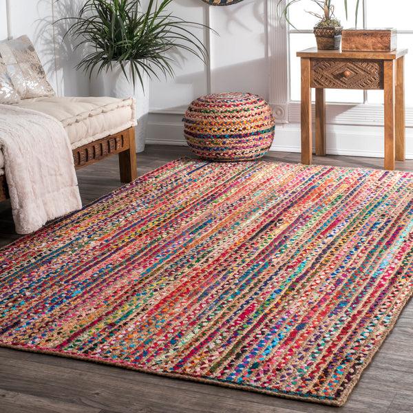 Nuloom Aleen Braided Cotton/Jute Area Rug Multi
