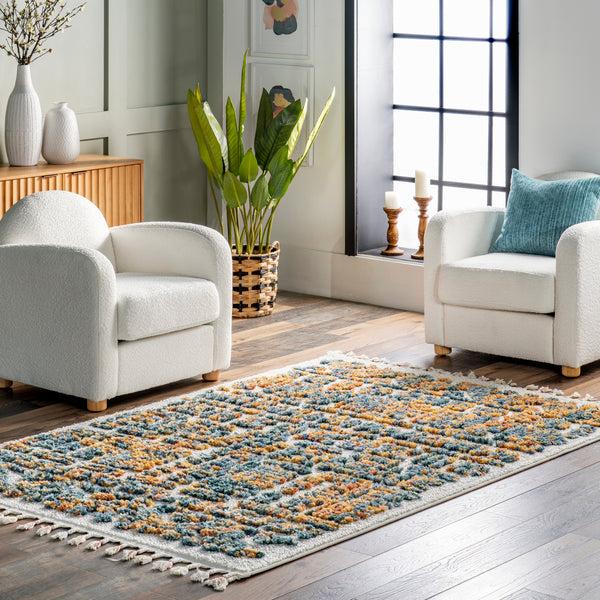 Nuloom Aleesha Bohemian Shag Tassel Area Rug Green