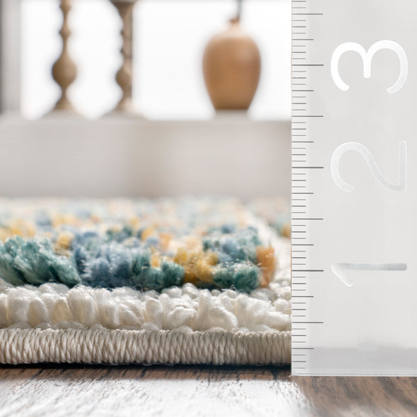 Nuloom Aleesha Bohemian Shag Tassel Area Rug Green