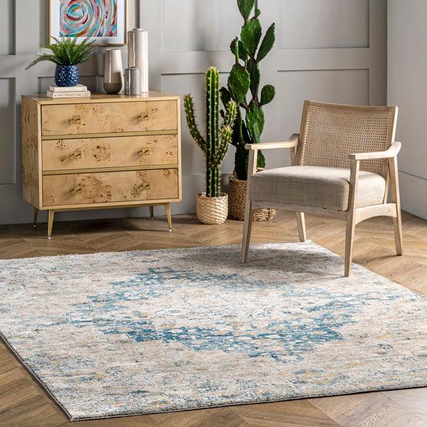 Nuloom Alessandra Millifleur Medallion Blue