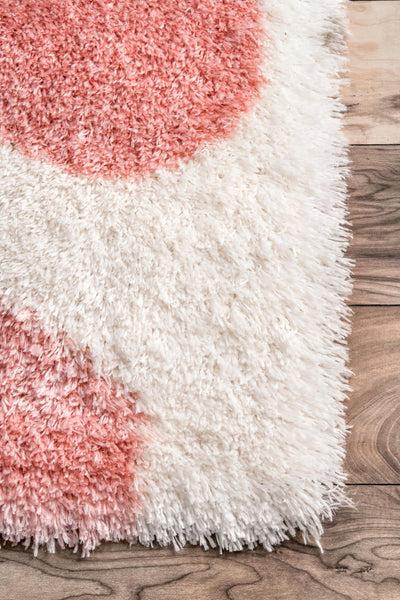 Nuloom Alexa Polka Dot Shag Pink