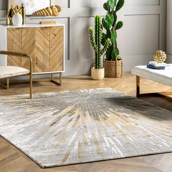 Nuloom Amaya Abstract Area Rug Gold