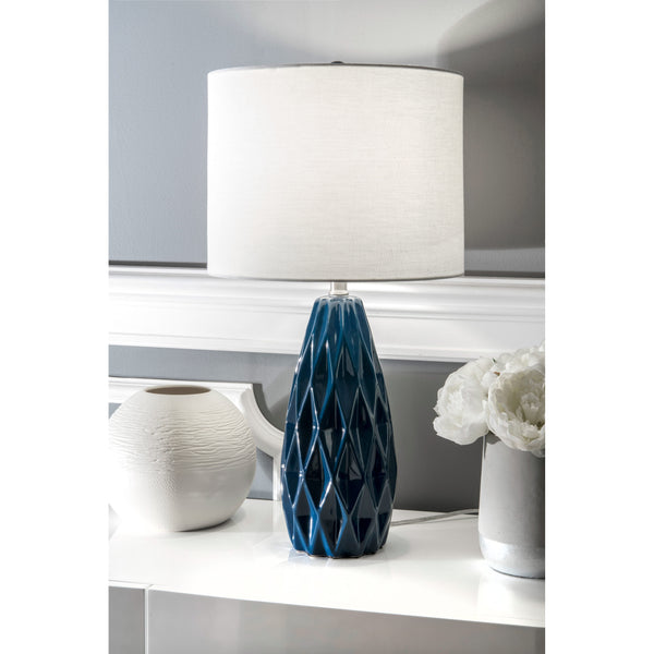 Nuloom Amherst 25" Ceramic Table Lamp Navy