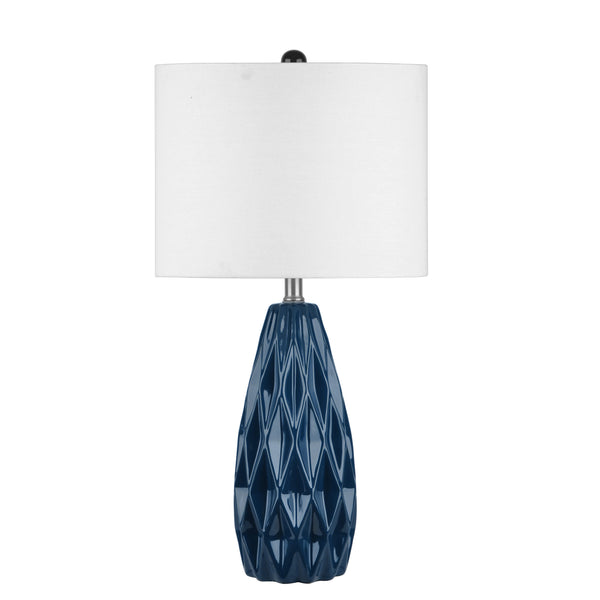 nuloom Amherst 25" Ceramic Table Lamp Navy
