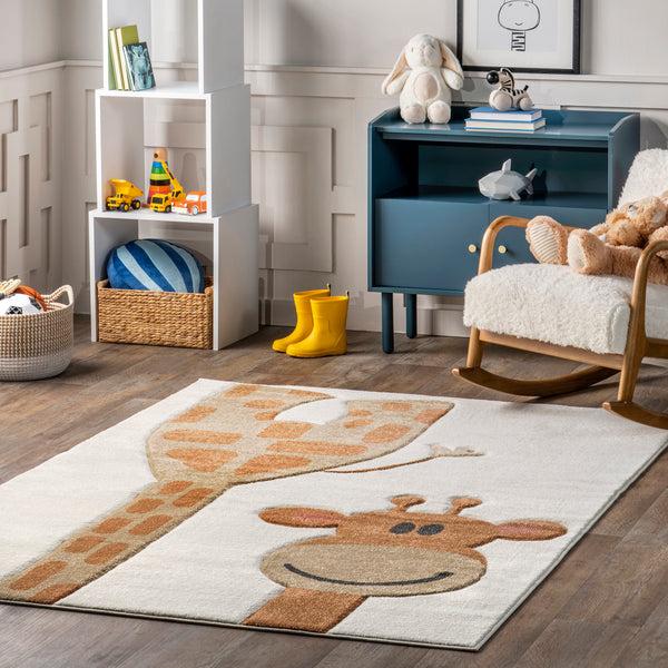 Nuloom Anabell Giraffe Kids Area Rug Beige