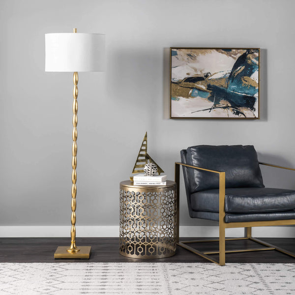 Nuloom Andria 65" Iron Floor Lamp Brass