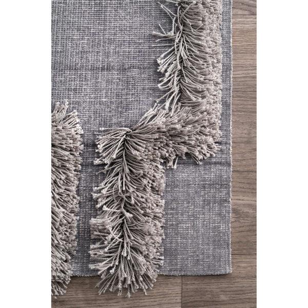 Nuloom Annalise Bloc Shaggy Silver