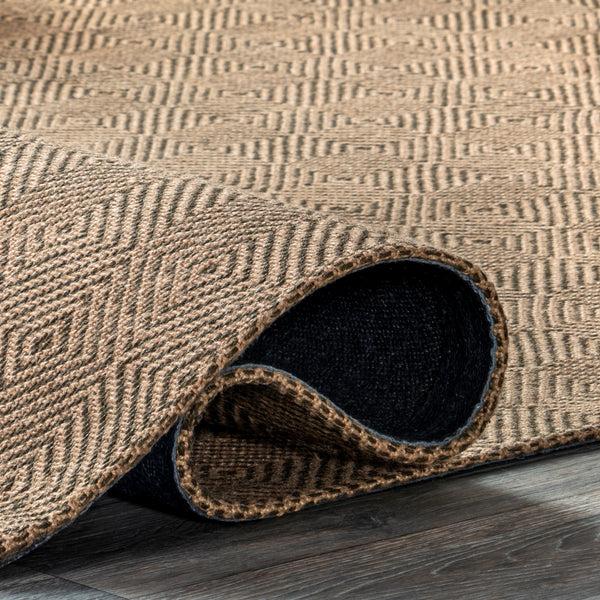 Nuloom Annely Diamond Tiles Jute Area Rug Natural