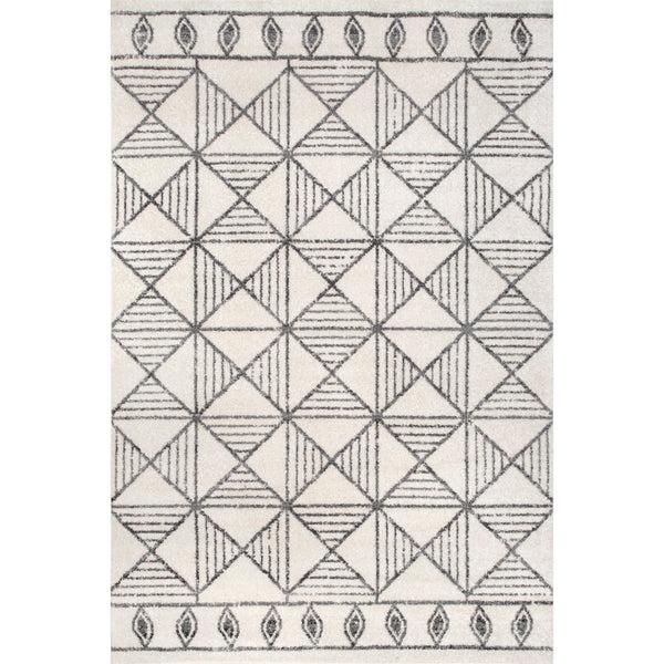 nuloom Aria Retro Tiles Area Rug Off White
