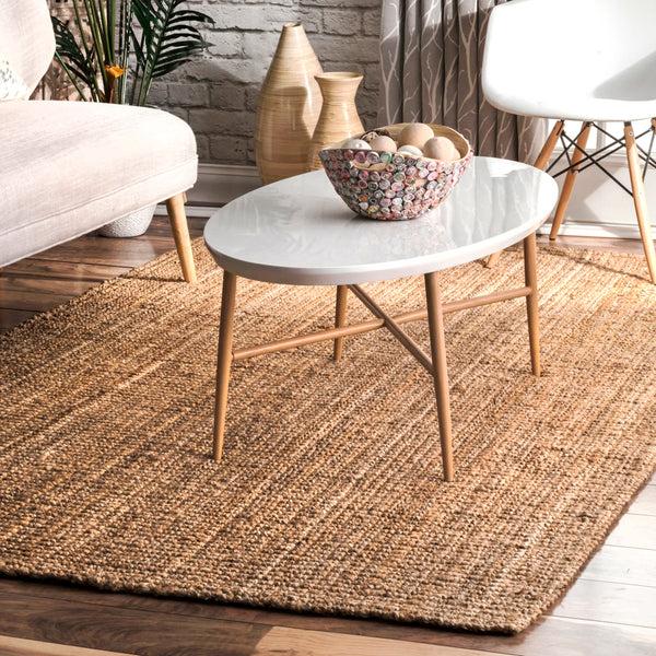 Nuloom Ashli Solid Jute Area Rug Natural