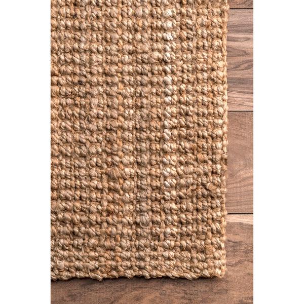 Nuloom Ashli Solid Jute Area Rug Natural