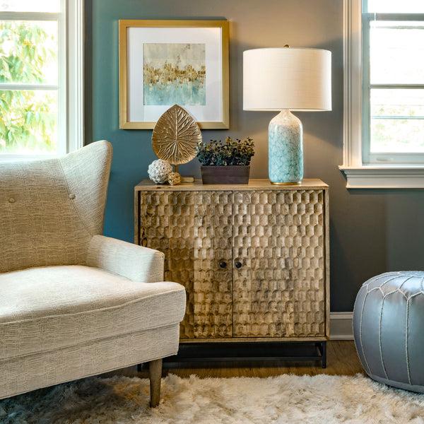 Nuloom Ashton 24" Polyresin Table Lamp Blue
