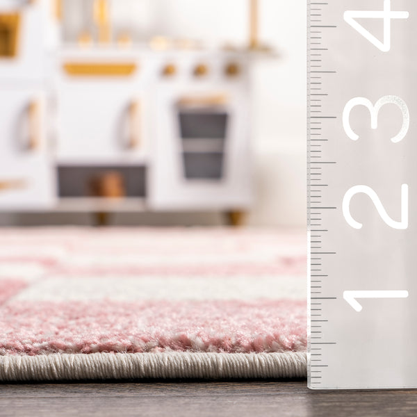 Nuloom Aubrey Checkered Kids Area Rug Pink