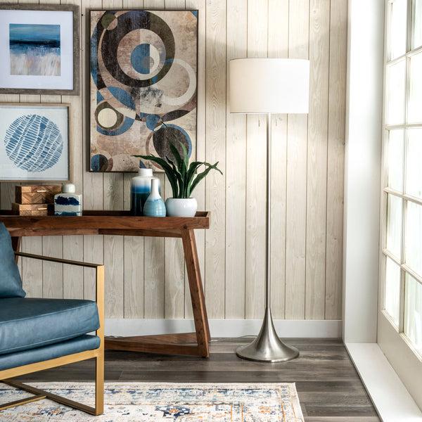 Nuloom Ballwin 64" Metal Floor Lamp Silver