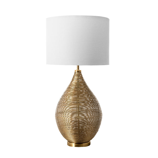 nuloom Barlow 26" Iron Wire Framed Table Lamp Gold