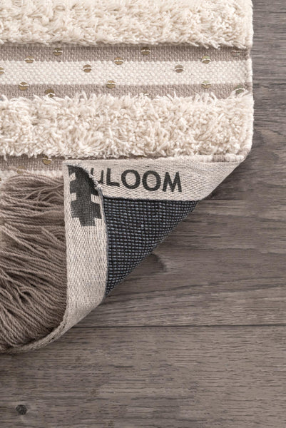 Nuloom Batista Tassel Rug Area Rug Ivory