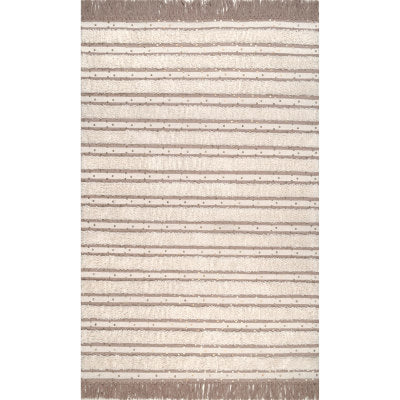 nuloom Batista Tassel Rug Area Rug Ivory