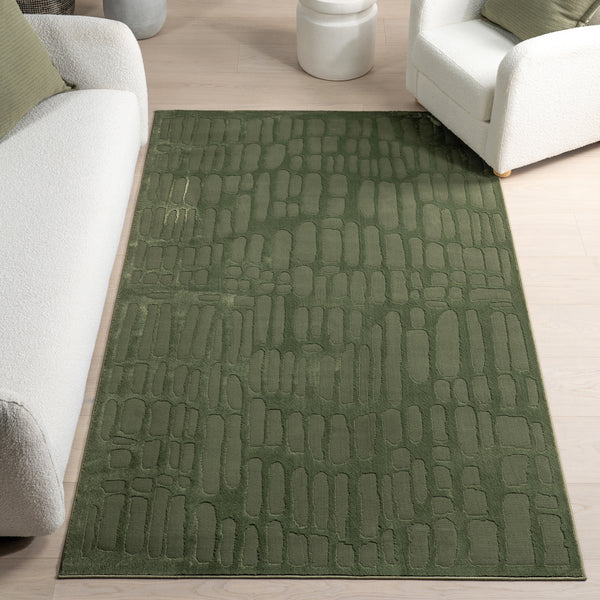 Nuloom Belen Modern Abstract Area Rug Forest Green