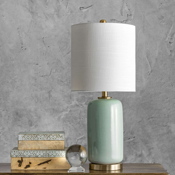 Nuloom Bell 26" Ceramic Table Lamp Green