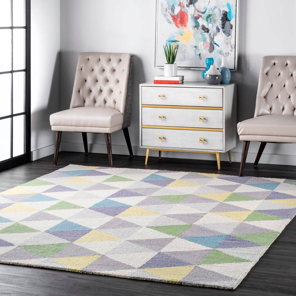 Nuloom Bianca Triangles Area Rug Green