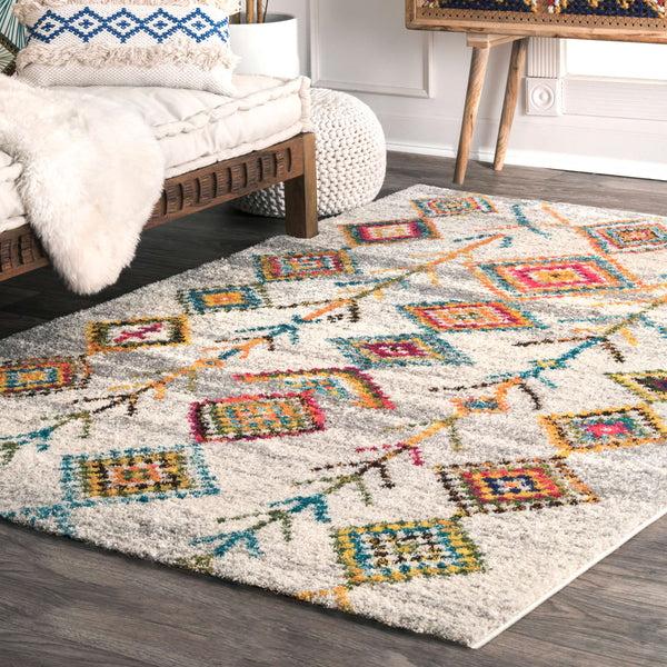 Nuloom Bohemian Tori Shag Grey