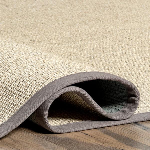 Nuloom Bordered Chloe Sisal Area Rug Gray