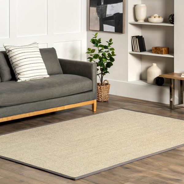 Nuloom Bordered Chloe Sisal Area Rug Gray