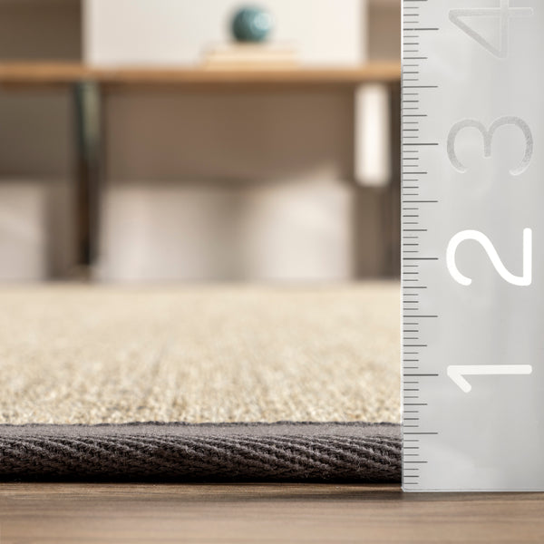 Nuloom Bordered Chloe Sisal Area Rug Gray