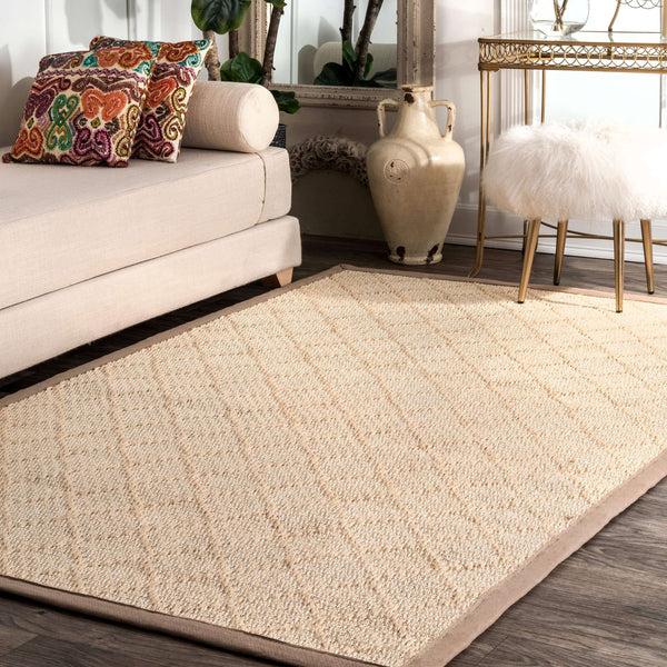 Nuloom Bordered Donnetta Sisal Area Rug Natural