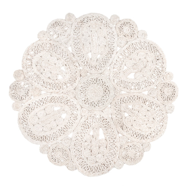 Nuloom Bree Floral Braided Jute Area Rug Natural