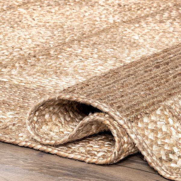 Nuloom Bronya Solid Tiled Jute Area Rug Natural