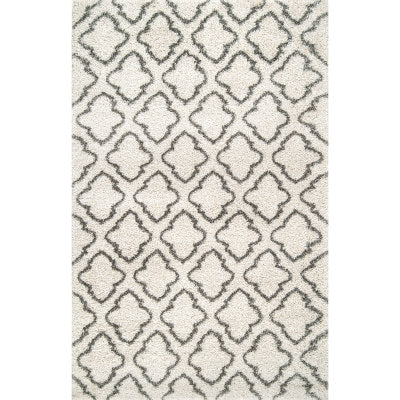 nuloom Burma Trellis Shaggy Area Rug Ivory