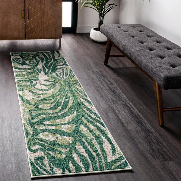 Nuloom Cali Abstract Leaves Area Rug Green