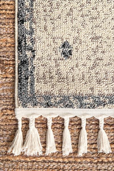 Nuloom Camilla Moroccan Tassel Rug Ivory