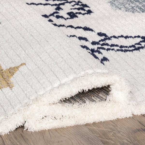 Nuloom Caree Astronaut Kids Fringe Area Rug Beige