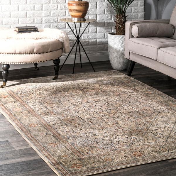 Nuloom Carol Traditional Medallion Area Rug Beige